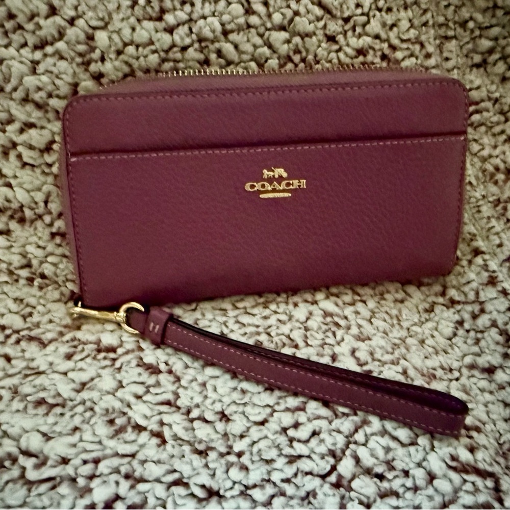 Coach Purple Wristlet Clutch